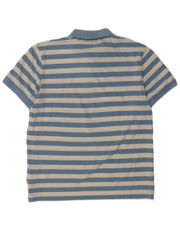 Polo da uomo Gant in cotone a righe grandi blu