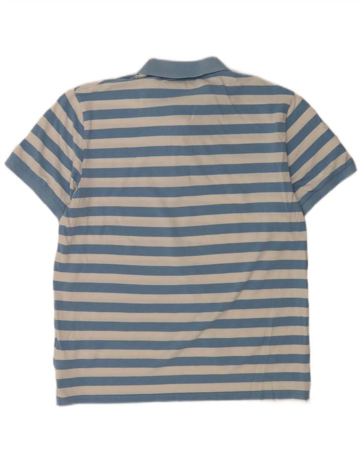 Polo da uomo Gant in cotone a righe grandi blu