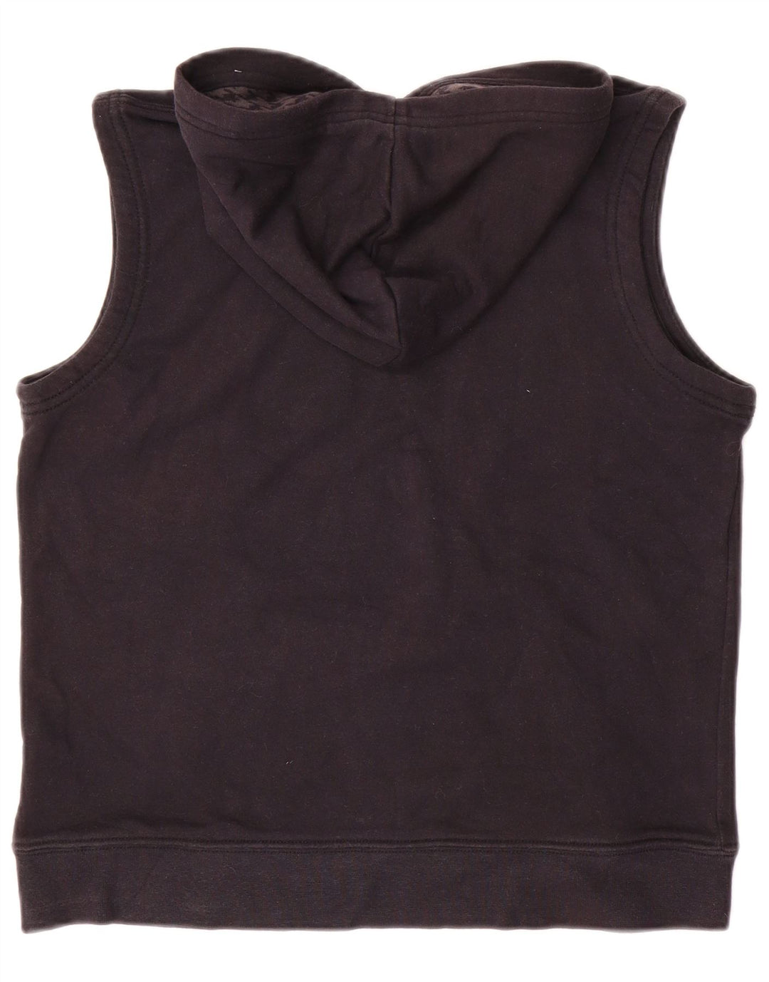 Maglione con cappuccio senza maniche con grafica NIKE per ragazzi, 10-11 anni, cotone nero medio