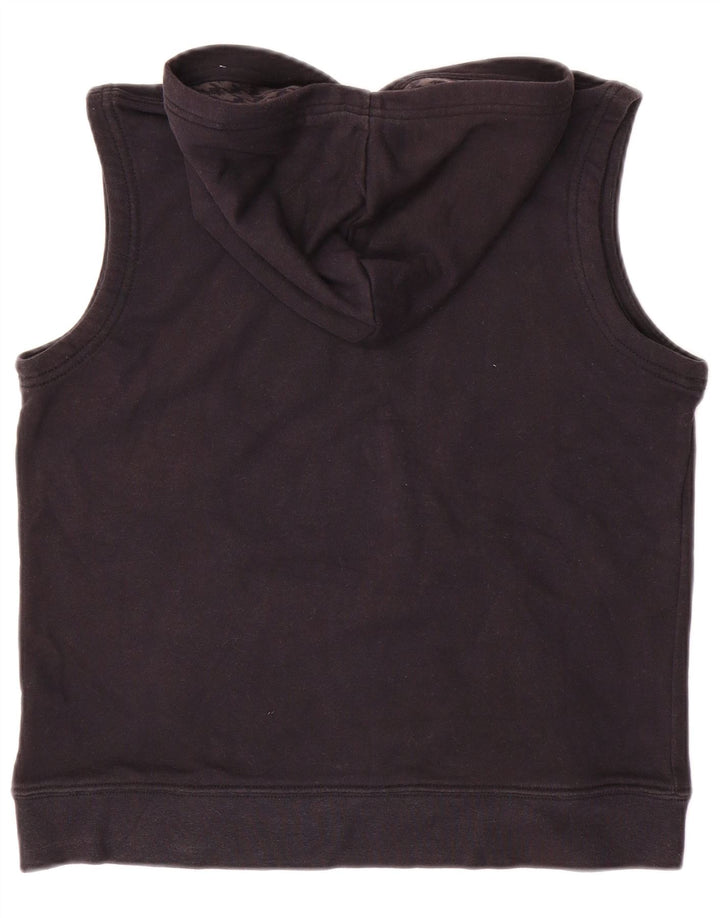 Maglione con cappuccio senza maniche con grafica NIKE per ragazzi, 10-11 anni, cotone nero medio