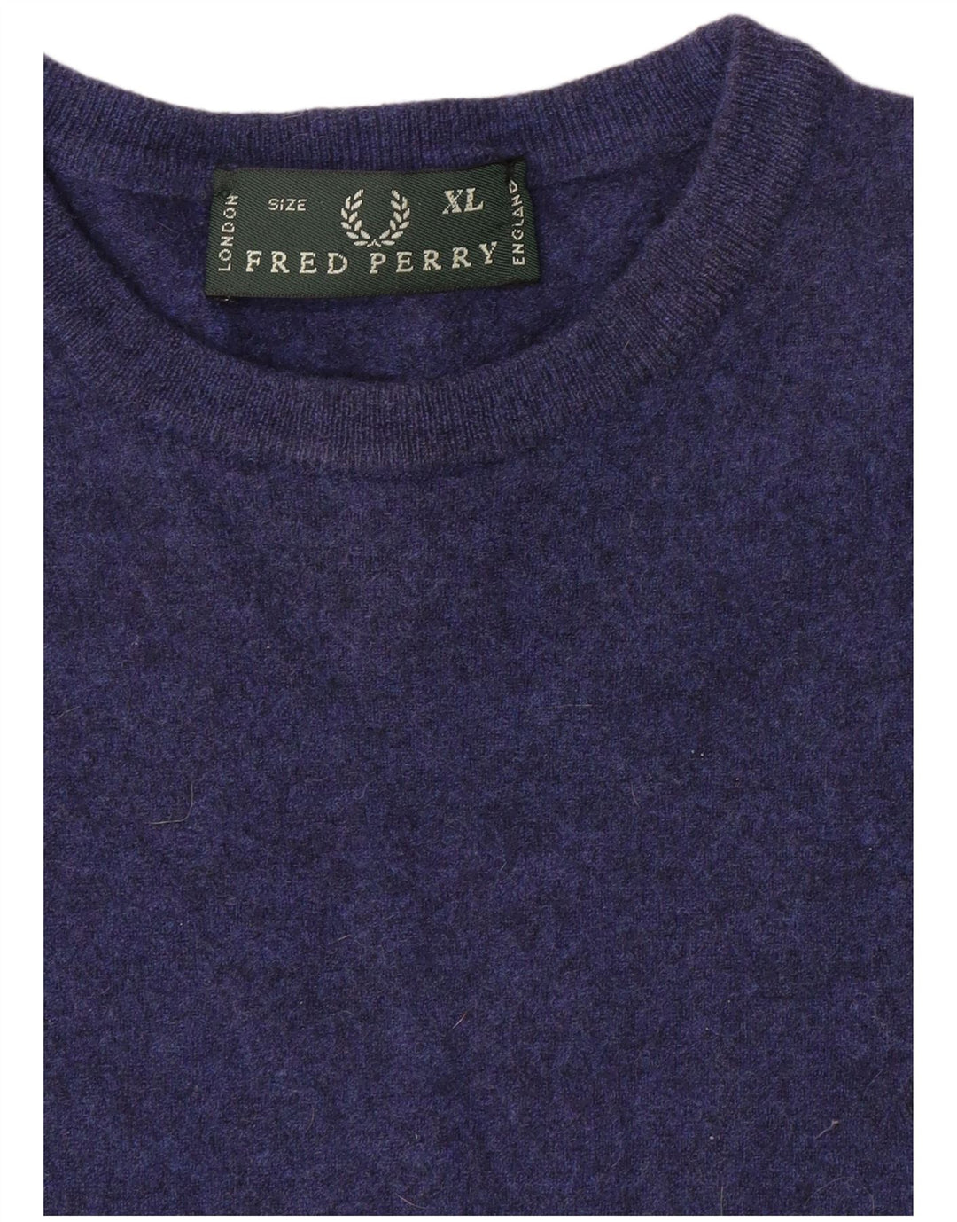 FRED PERRY Womens Crew Neck Jumper Sweater UK 18 XL Navy Blue