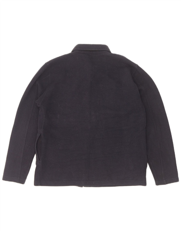 Camicia overshirt da uomo Zara in cotone blu navy medio