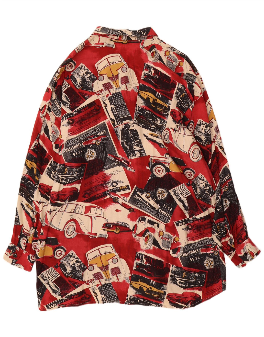 Camicia vintage da donna con motivo astratto 3XL Auto multicolori
