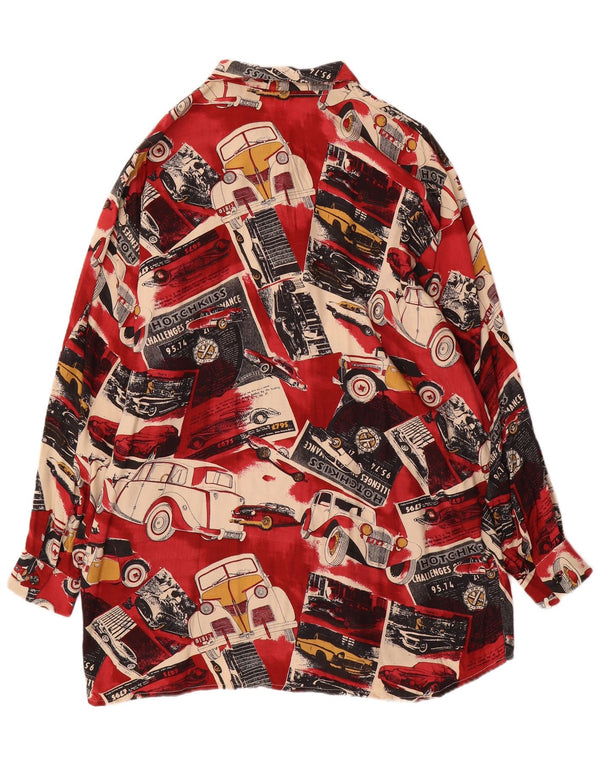 Camicia vintage da donna con motivo astratto 3XL Auto multicolori