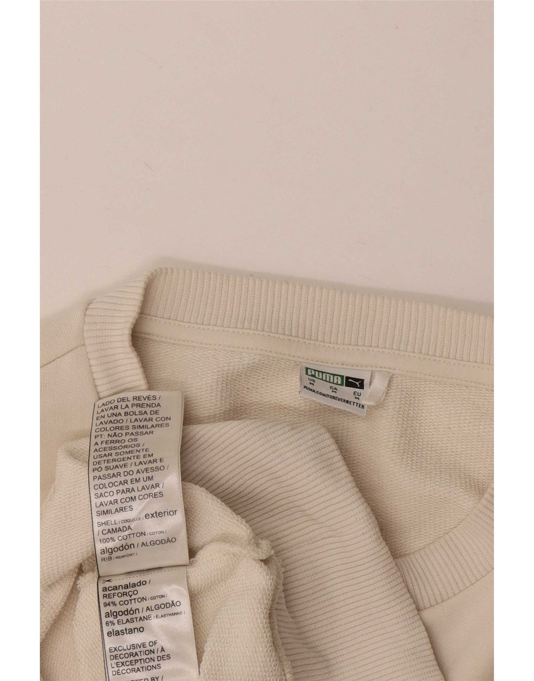 Felpa da donna Puma Jumper UK 14 cotone bianco medio