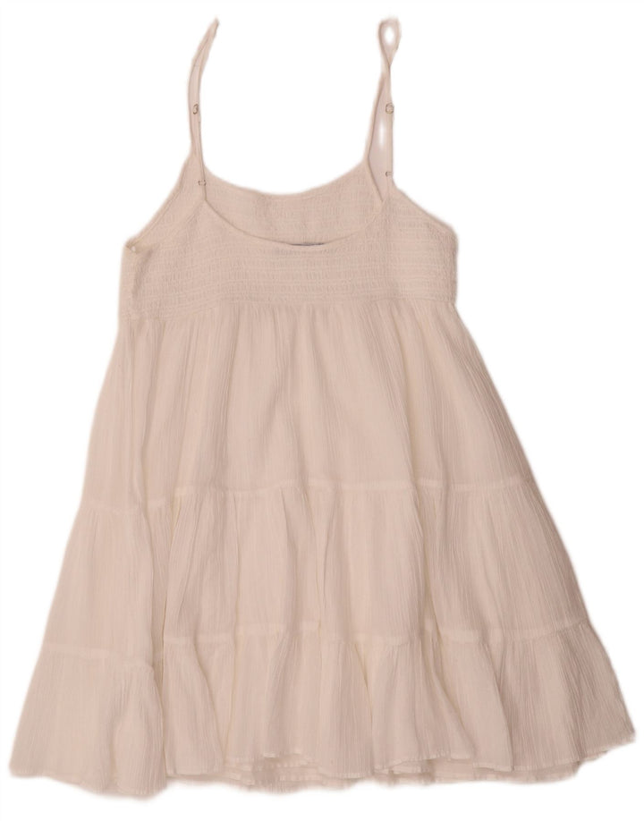 Prendisole da donna Zara UK 12 poliestere bianco medio