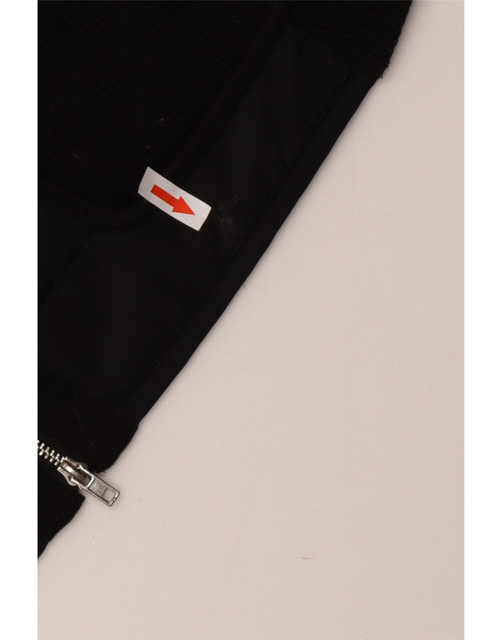 TOMMY HILFIGER Maglione cardigan da donna UK 10 Piccolo poliestere nero