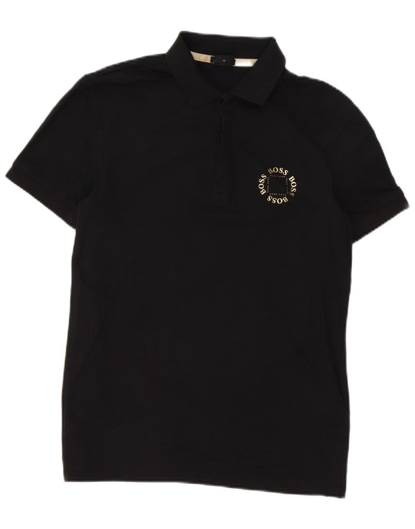 Polo Hugo Boss da uomo vestibilità regolare XS cotone nero