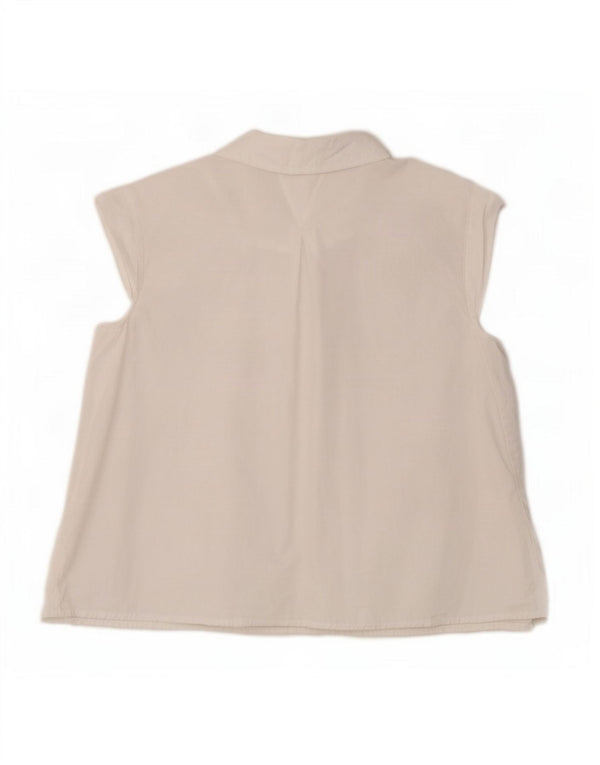 Camicia a maniche corte Trafaluc da donna Zara UK 16 grande cotone bianco