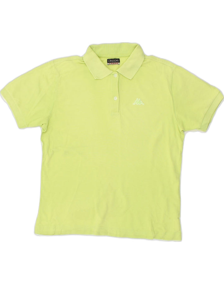 KAPPA Womens Polo Shirt UK 14 Large Green Cotton | Vintage Kappa | Thrift | Second-Hand Kappa | Used Clothing | Messina Hembry 