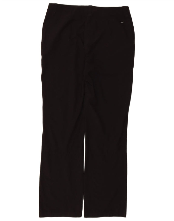Pantaloni chino dritti da donna ROHAN UK 12 Medium W30 L30 Nero Poliammide