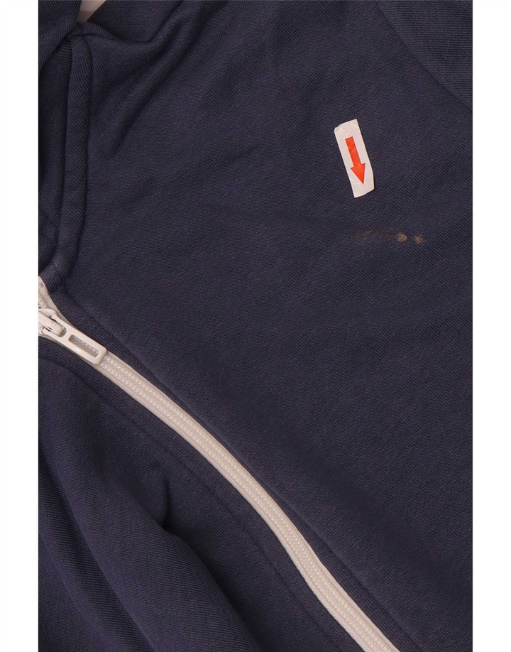 Maglione con cappuccio e zip da uomo Adidas piccolo blu