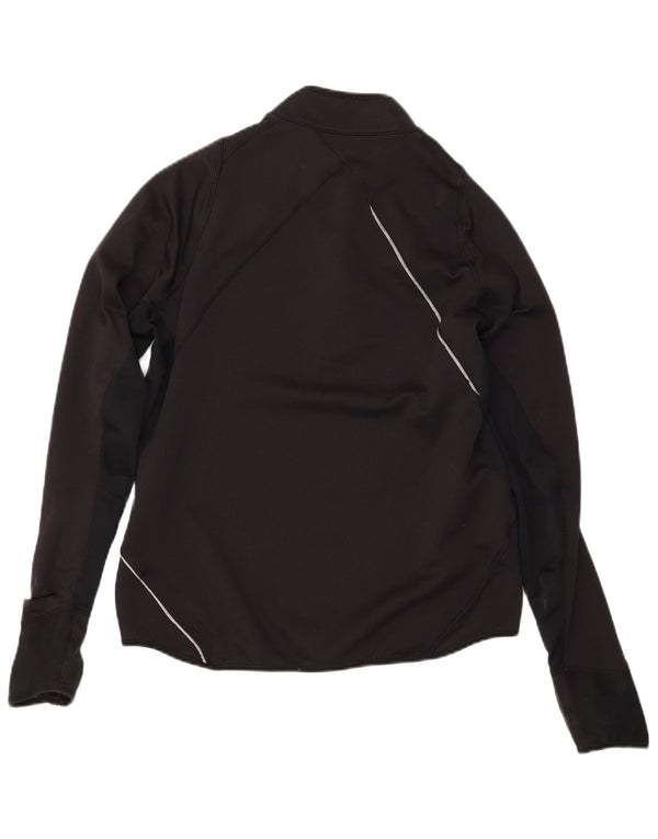 NIKE Top da tuta da uomo Fit Dry Pullover UK 42/44 Large Nero Colourblock