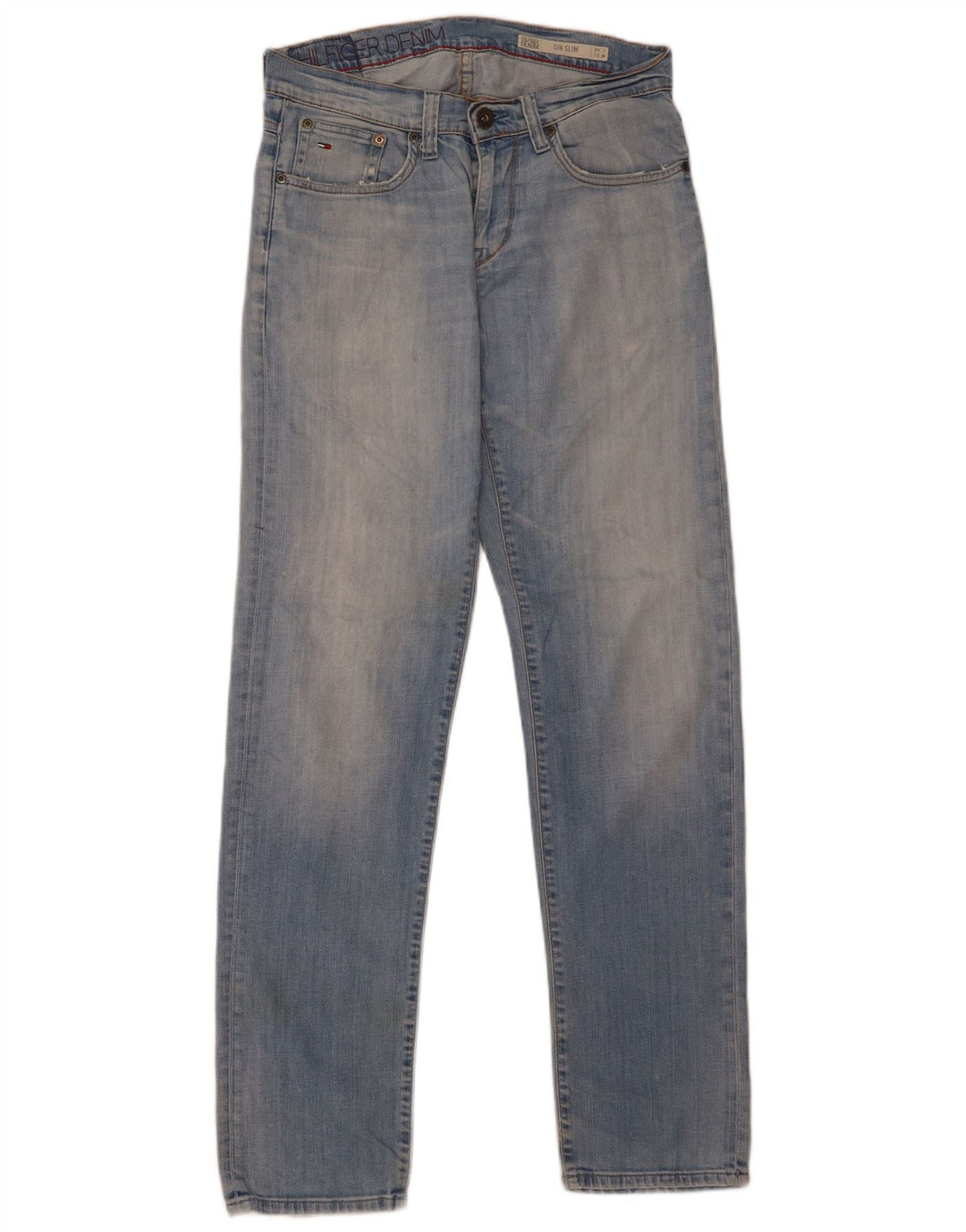 Tommy Hilfiger Uomo Sin Slim Jeans W31 L34 Blu Cotone