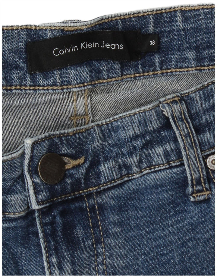 CALVIN KLEIN Jeans dritti da uomo W36 L32 Blu Cotone