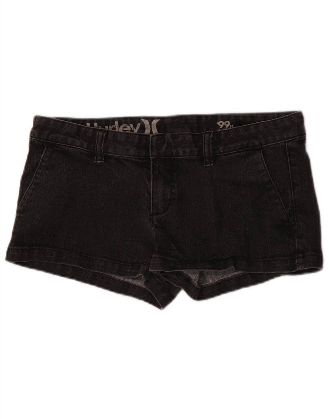 Pantaloncini di jeans da donna Hurley W29 cotone nero medio