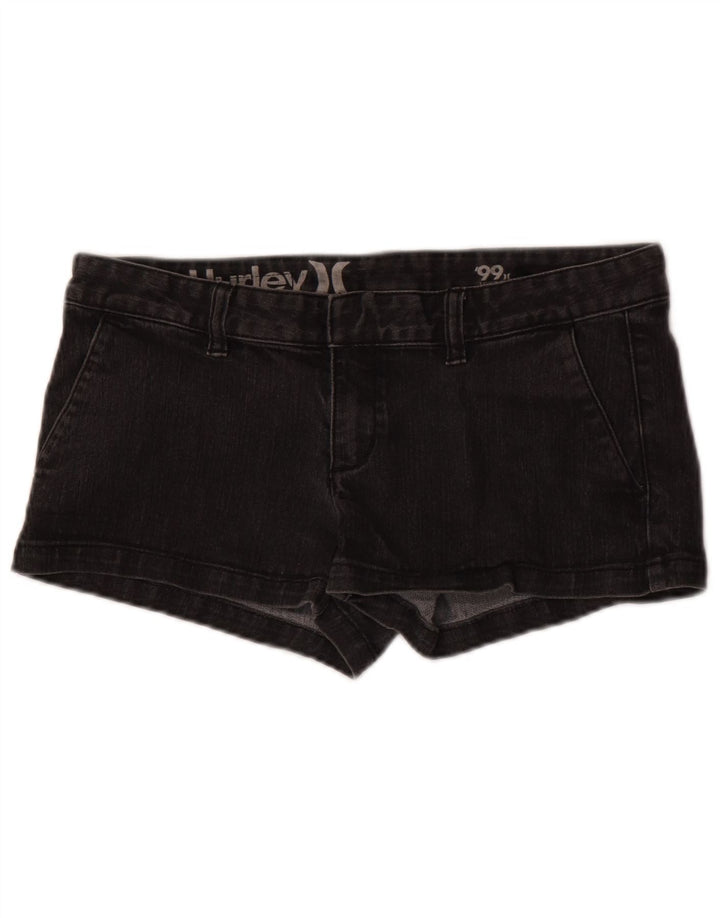 Pantaloncini di jeans da donna Hurley W29 cotone nero medio
