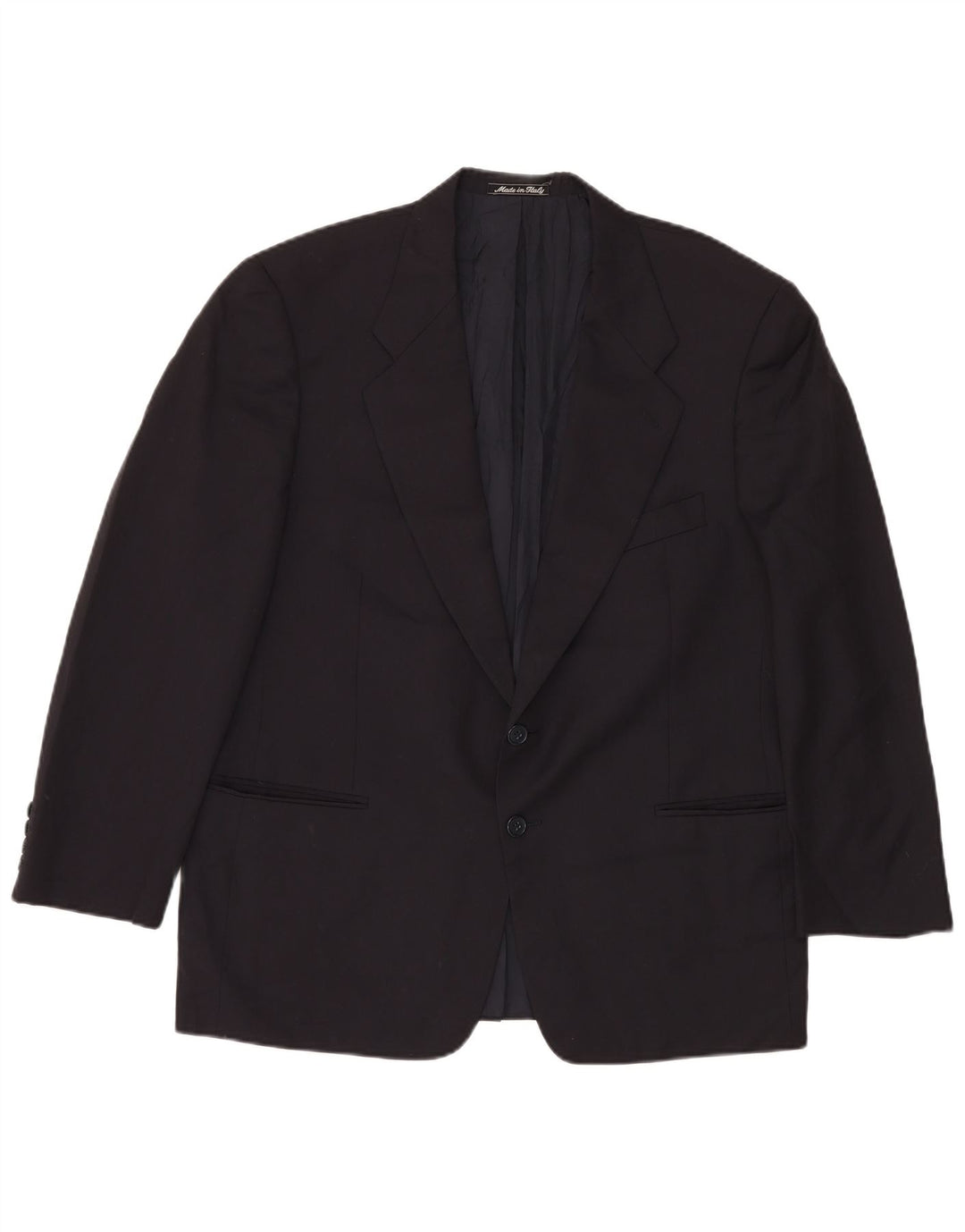 Giacca blazer a 2 bottoni da uomo Marks & Spencer UK 42 XL Blu navy in lana vergine