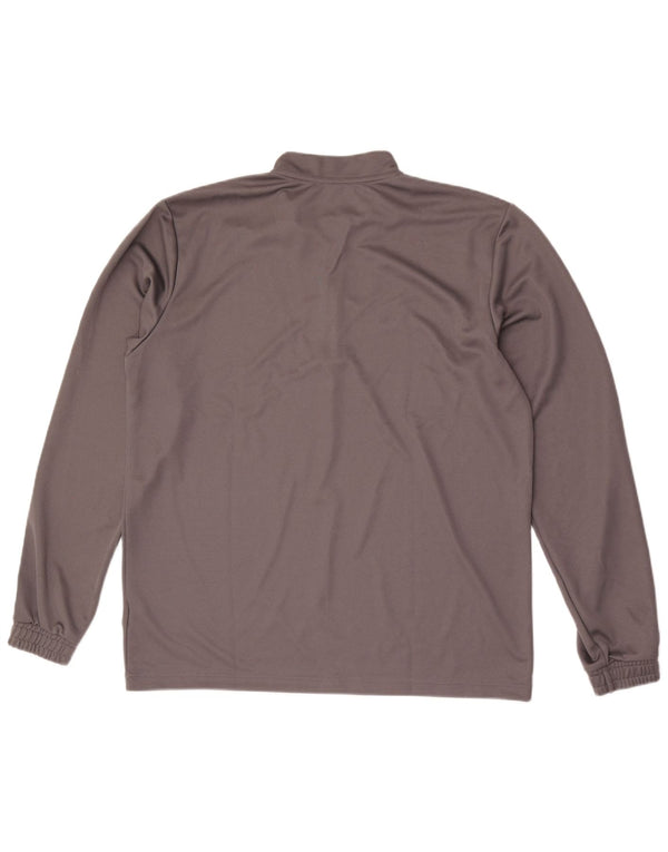 Adidas Uomo Aeroready Zip Neck Pullover Tuta Top XL Grigio Poliestere