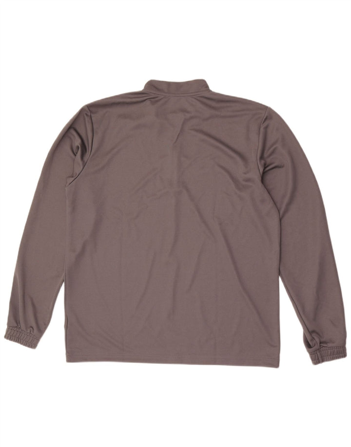 Adidas Uomo Aeroready Zip Neck Pullover Tuta Top XL Grigio Poliestere