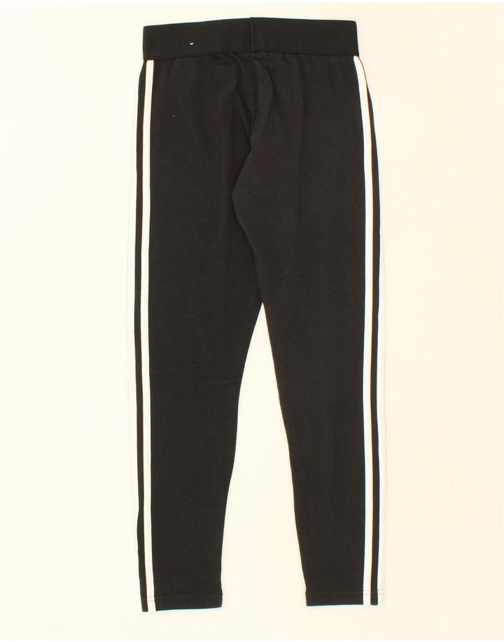 ADIDAS Womens Leggings UK 8/10 Small  Black Cotton Vintage Adidas and Second-Hand Adidas from Messina Hembry 