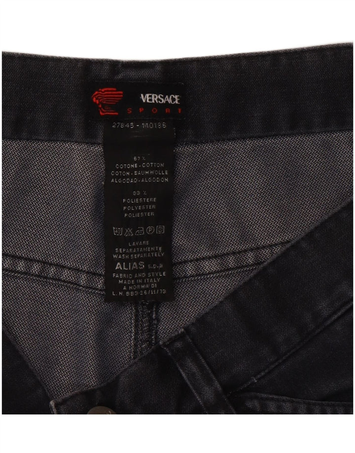 Jeans dritti da uomo Versace W34 L34 cotone grigio
