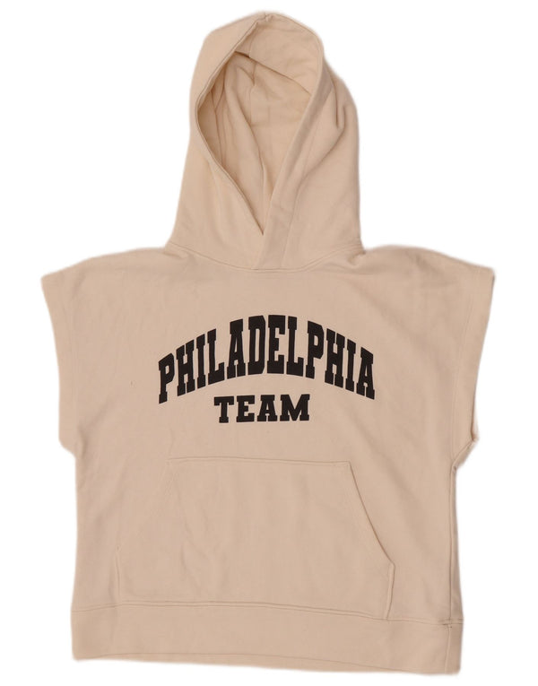 Maglione con cappuccio grafico Zara Boys Philadelphia Team 11-12 anni bianco sporco
