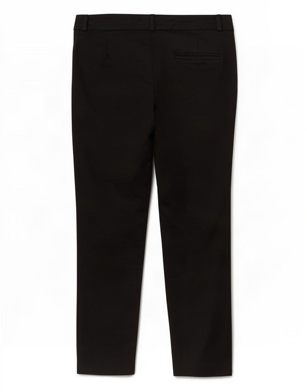 Zara Womens Straight Chino Trousers EU 36 XS W26 L25 Black