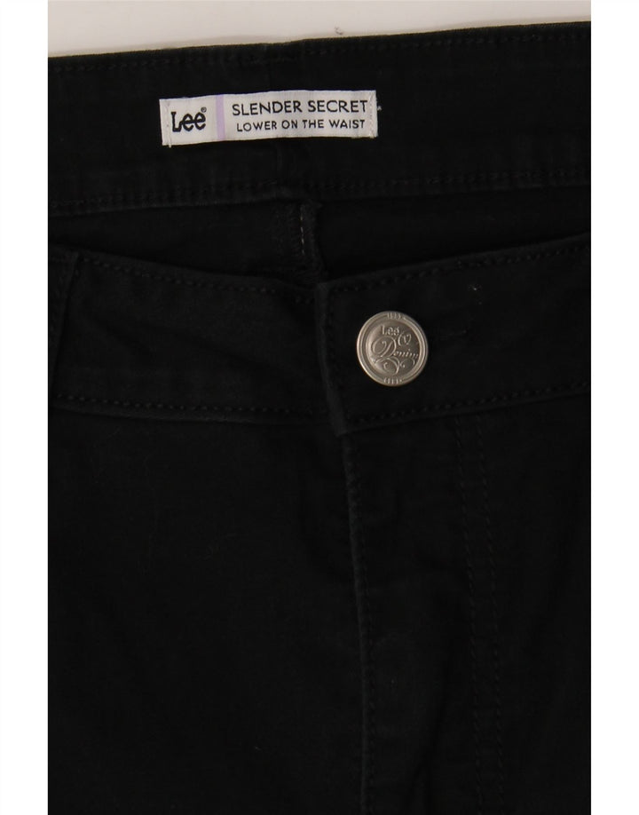 LEE Womens Slender Secret Straight Capri Trousers W36 L21 Black Vintage Lee and Second-Hand Lee from Messina Hembry 