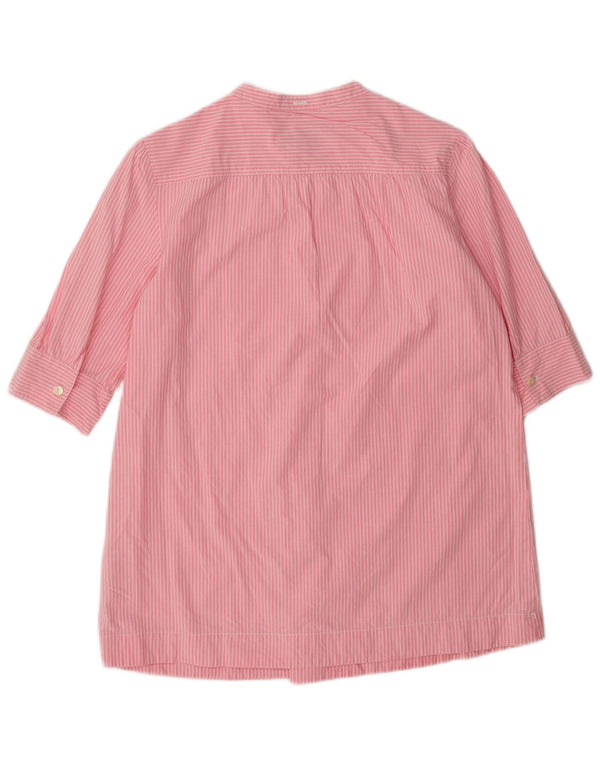 Camicia pullover a maniche corte da donna Jack Wills UK 12 a righe rosa medio