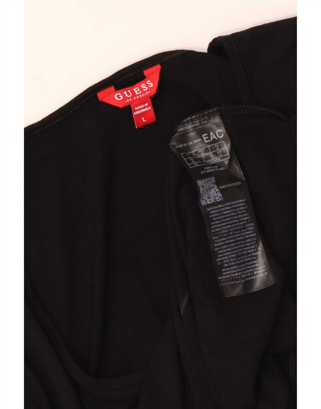 Guess T-shirt da donna Top UK 14 Large Nero Poliestere