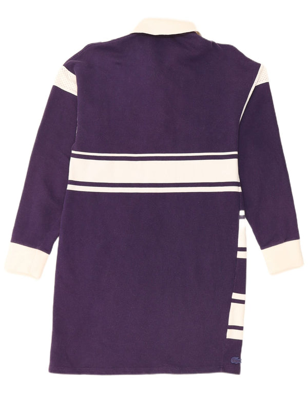 Abito polo da donna a maniche lunghe Lacoste taglia 38 medio viola geometrico