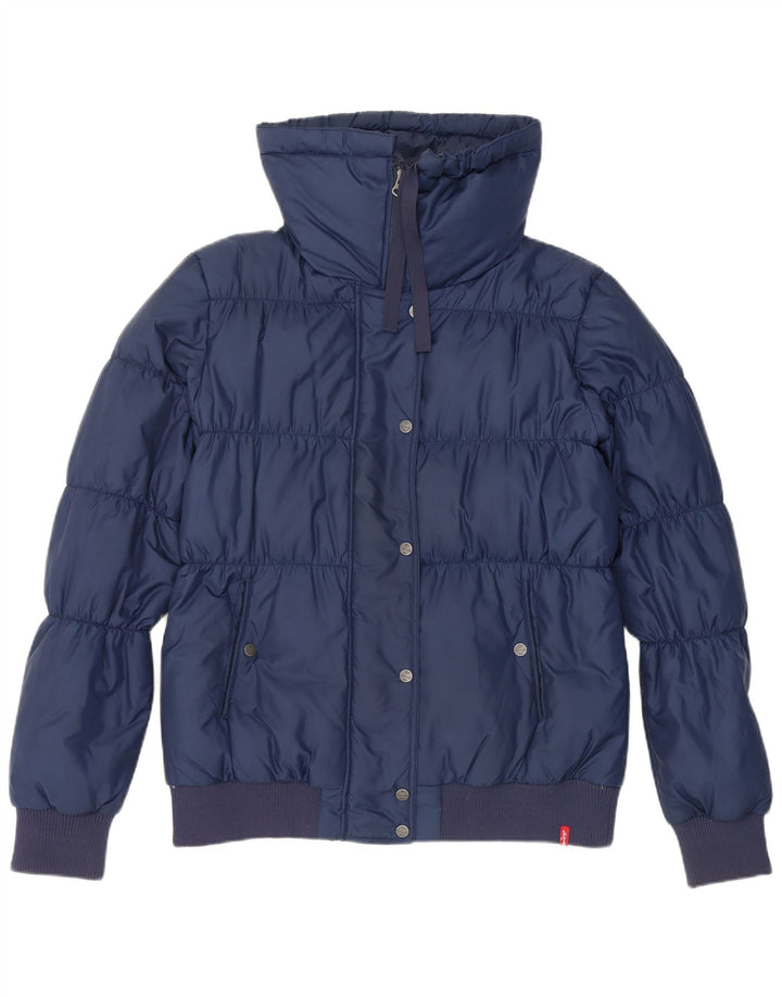 Giacca imbottita da donna Levi's UK 16 grande poliestere blu navy