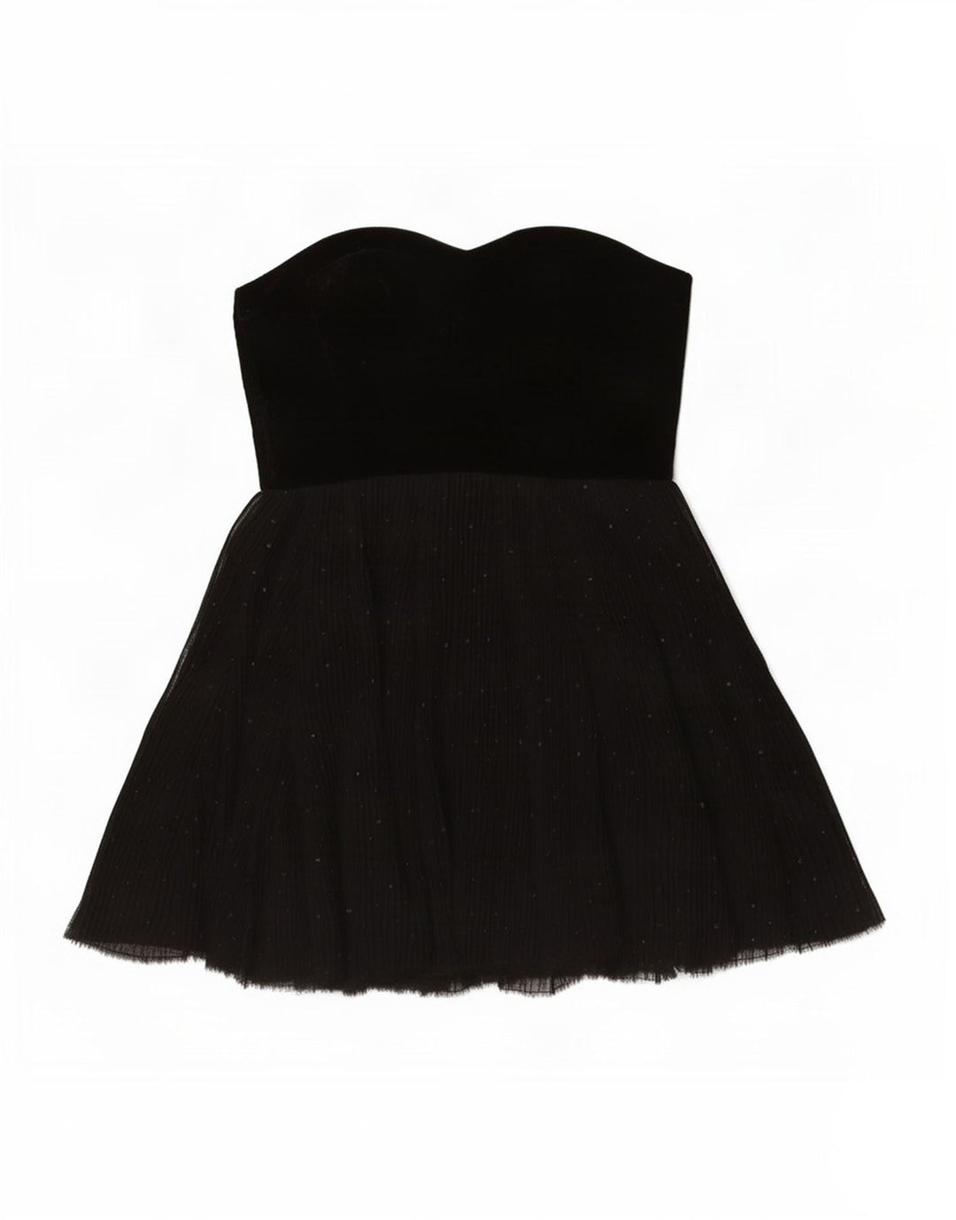 Mini abito senza spalline da donna Zara UK 12 medio nero