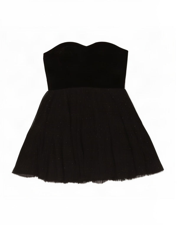 Mini abito senza spalline da donna Zara UK 12 medio nero