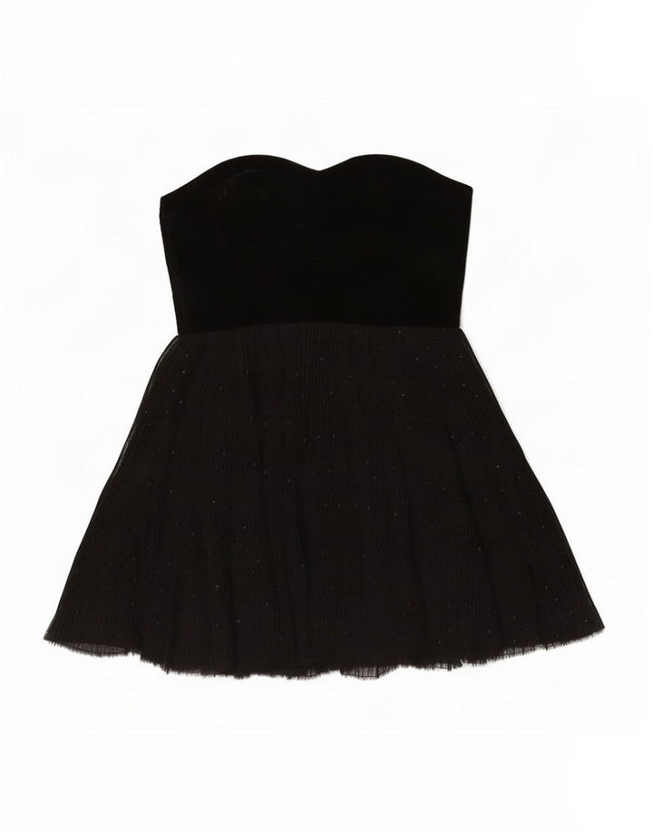 Mini abito senza spalline da donna Zara UK 12 medio nero