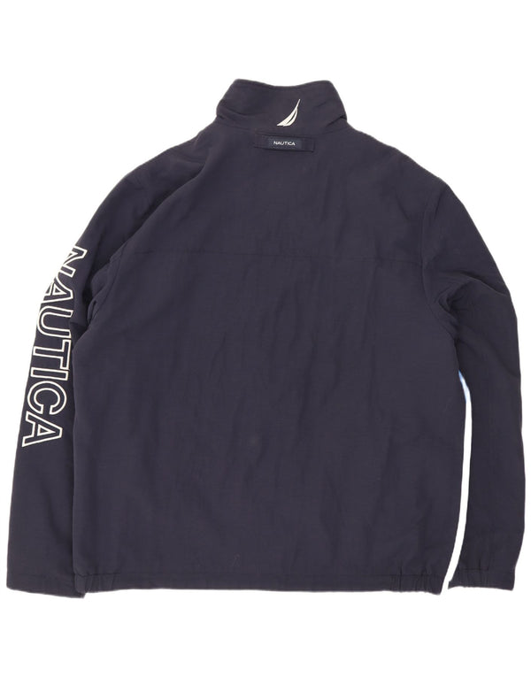 Giubbotto bomber grafico da uomo Nautica UK 42 Large Blu Navy Colourblock