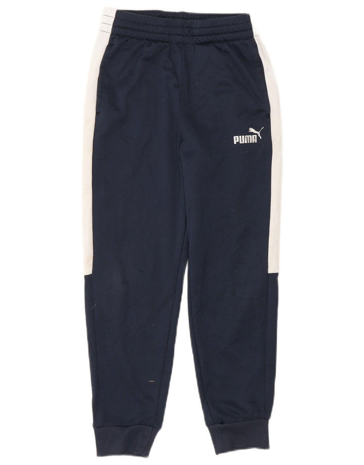 Pantaloni della tuta da ragazzo PUMA Joggers 7-8 anni piccoli blu navy