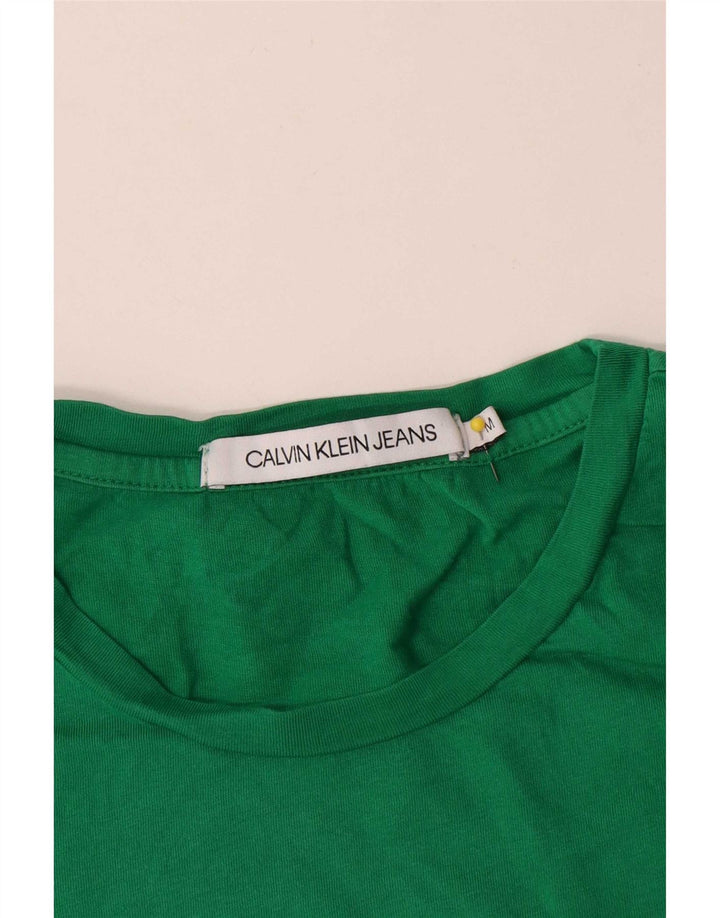 Maglietta grafica da uomo Calvin Klein Jeans Top in cotone verde medio