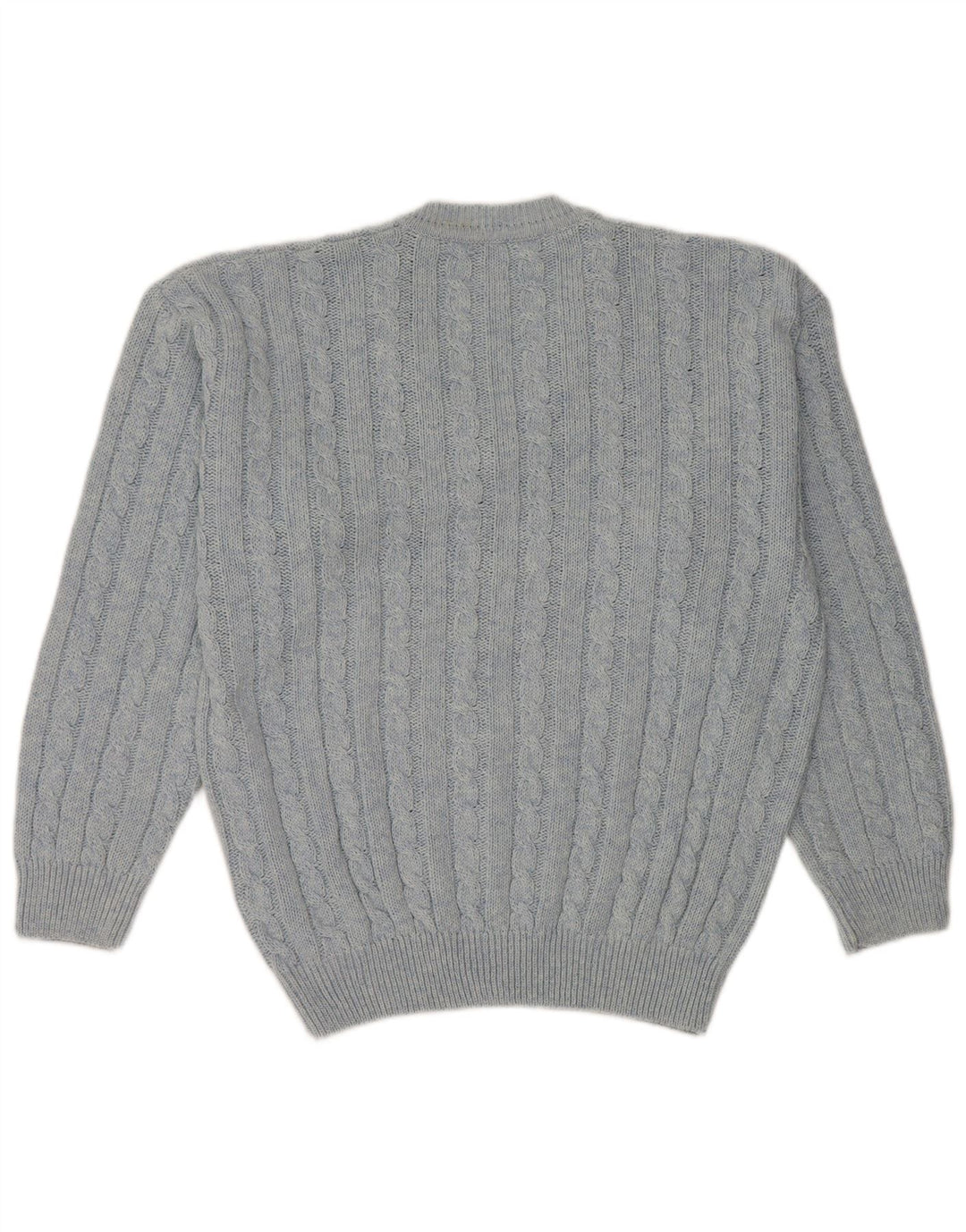 Maglione da uomo con scollo a V Nanuk in cotone blu medio
