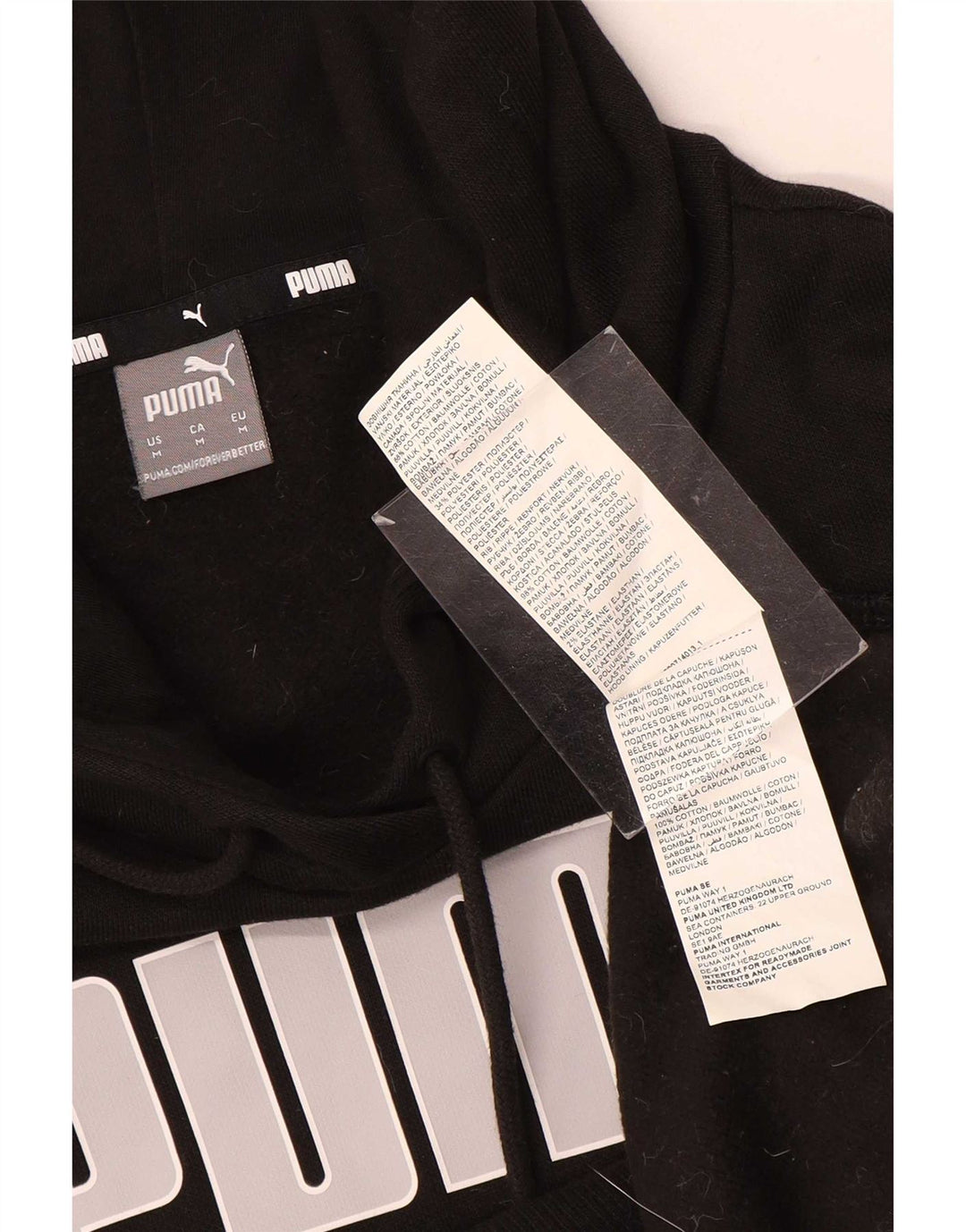 Felpa con cappuccio grafica da donna Puma UK 14 media nera