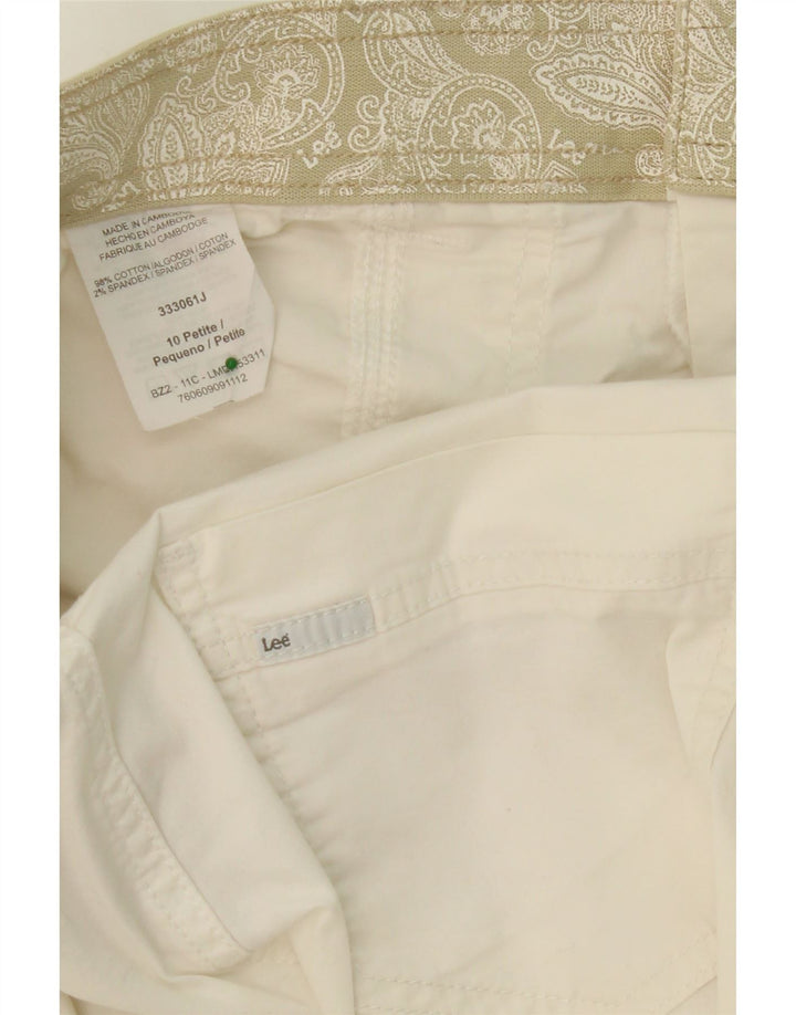 LEE Womens Bermuda Cargo Shorts US 10 Large W30 White Cotton Vintage Lee and Second-Hand Lee from Messina Hembry 