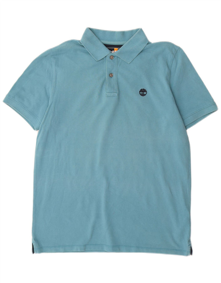 Polo Timberland da uomo vestibilità regolare in cotone blu medio
