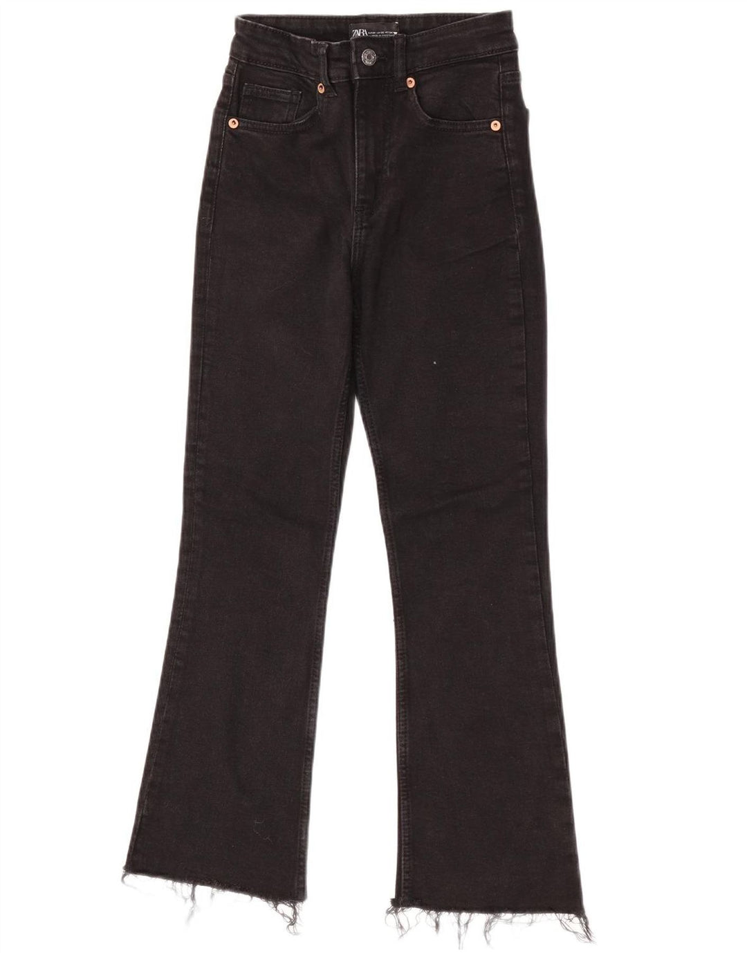 Jeans Bootcut da donna Zara EU 34 2XS W24 L25 Nero