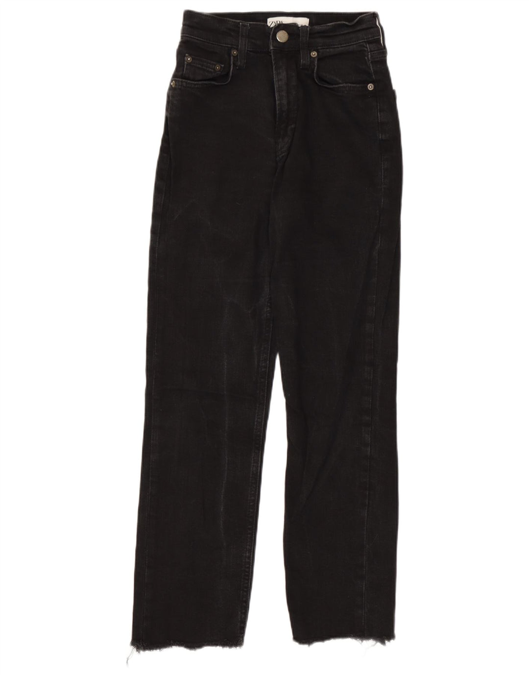 Jeans dritti da donna Zara EU 34 2XS W24 L26 Nero