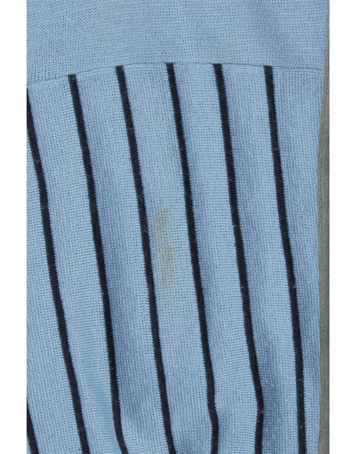 Gabicci Maglione da uomo con scollo a V grande color block blu navy