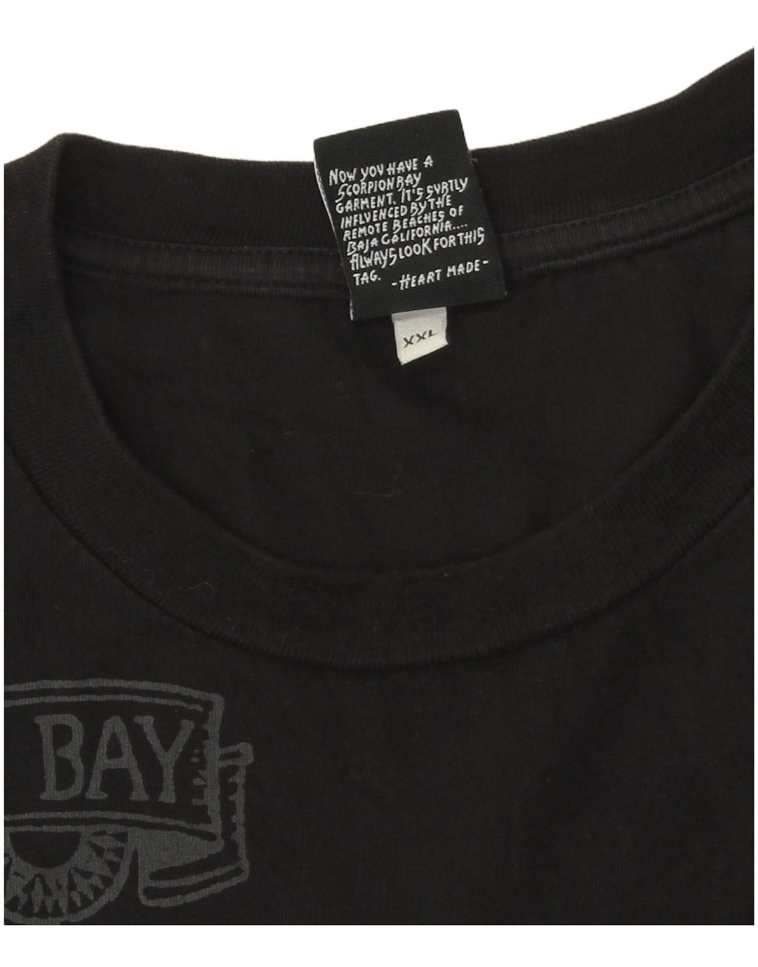 Top grafico da uomo Scorpion Bay manica lunga 2XL cotone nero