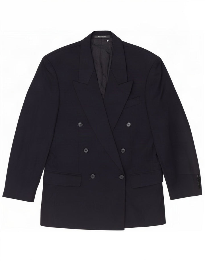 Giacca blazer doppiopetto da uomo Pierre Cardin UK 38 medio blu navy