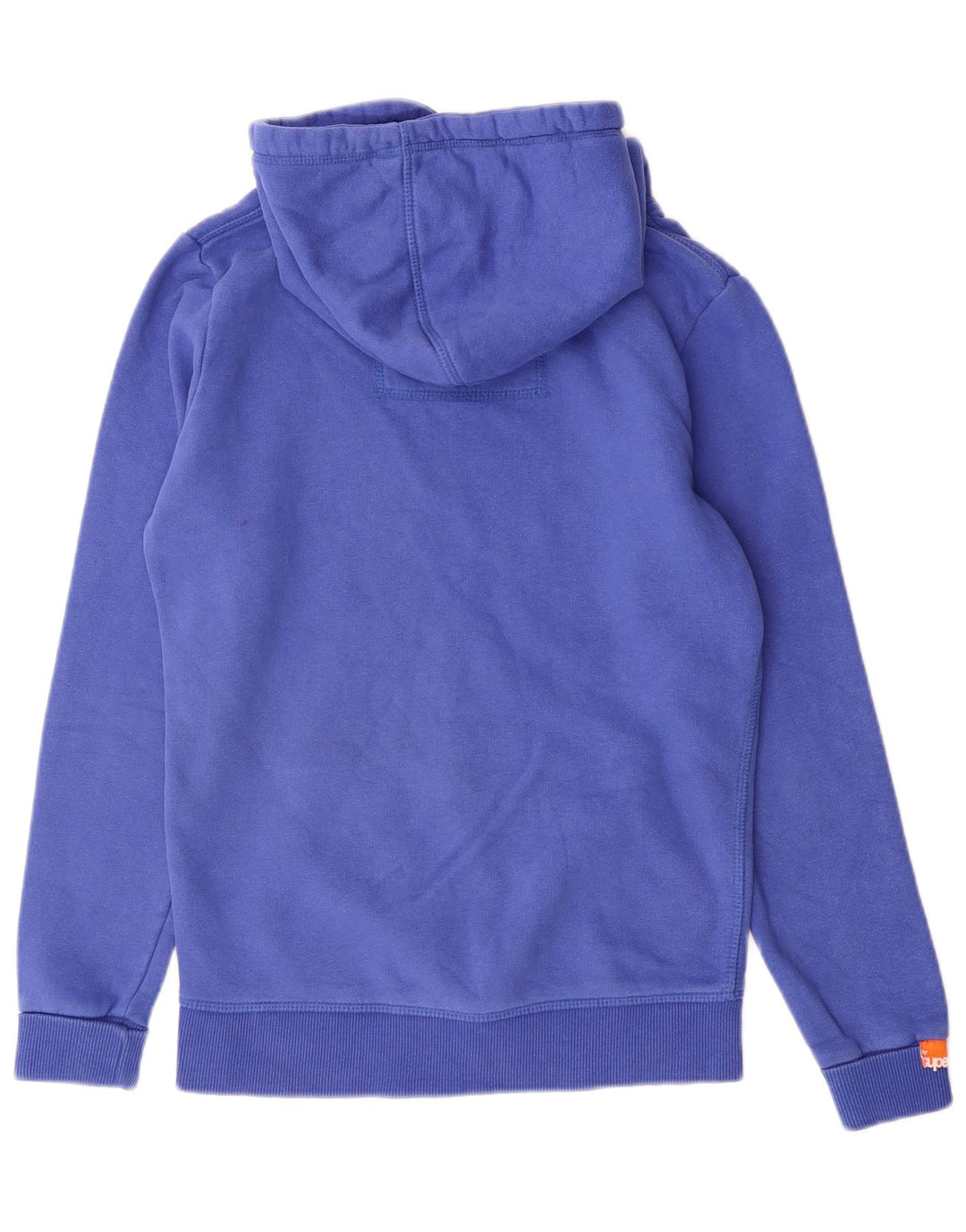 Maglione con cappuccio grafico da donna SUPERDRY UK 10 piccolo cotone blu