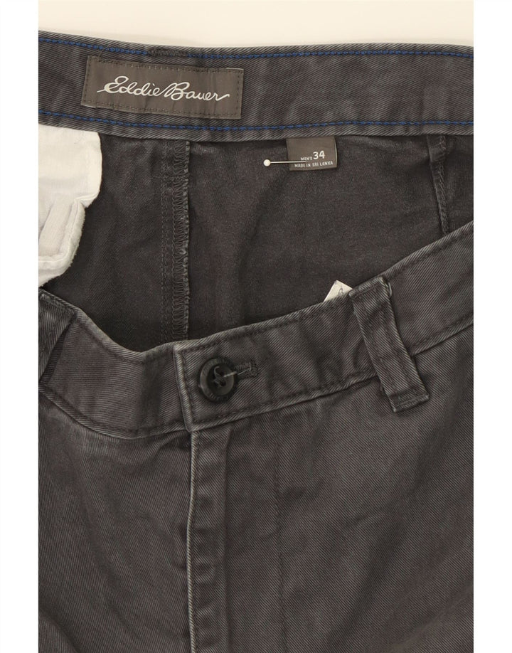 EDDIE BAUER Mens Chino Shorts W34 Large Grey Cotton Vintage Eddie Bauer and Second-Hand Eddie Bauer from Messina Hembry 